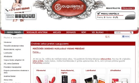 Erotinės sekso prekės Suaugusiems.lt
