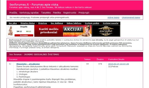 Sex forumas