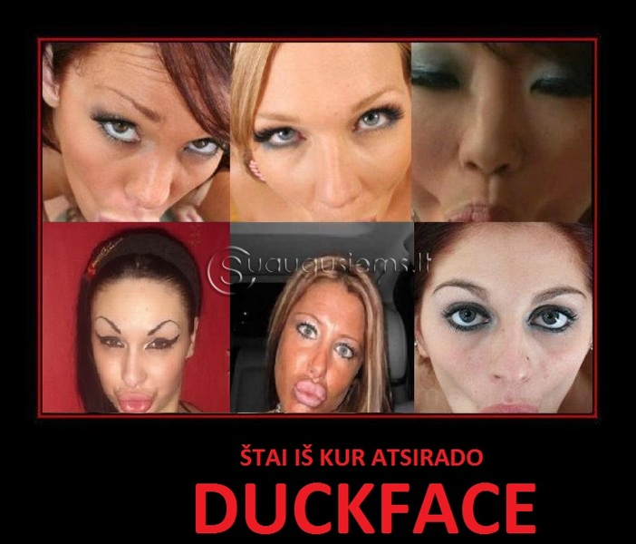 Duck face evoliucija