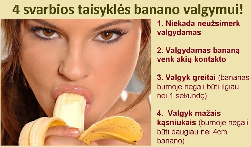 Valgykime bananą teisingai