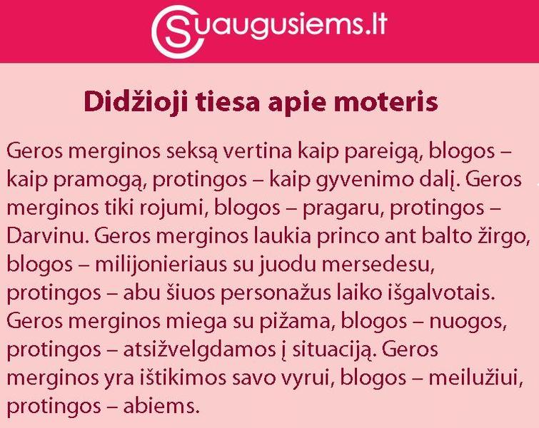 Didžioji tiesa apie moteris