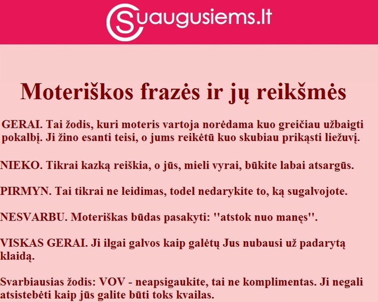 Moteriškos frazės