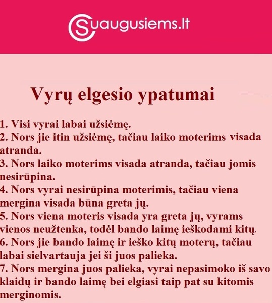 Vyrų elgesio ypatumai