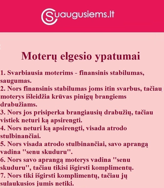 Moterų elgesio ypatumai