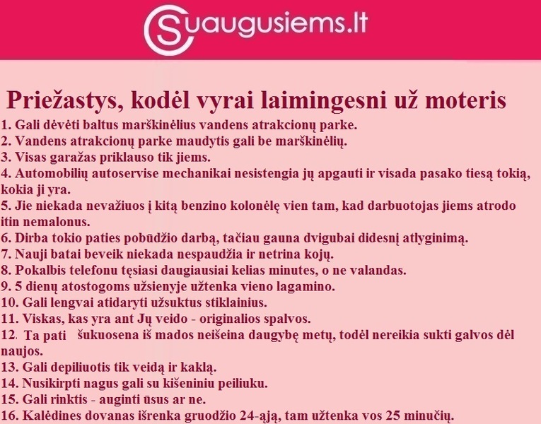 Kodėl vyrai laimingesni už moteris?