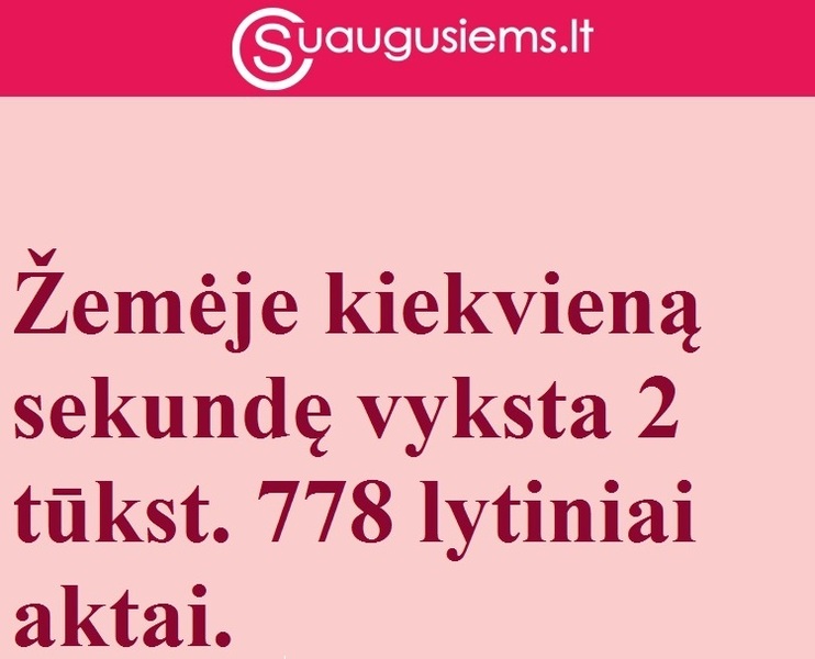 Statistika apie seksą