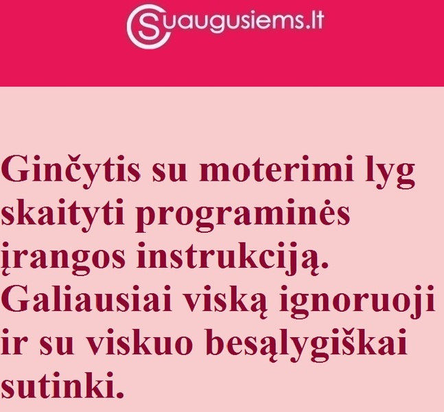 Ginčai su moterimi