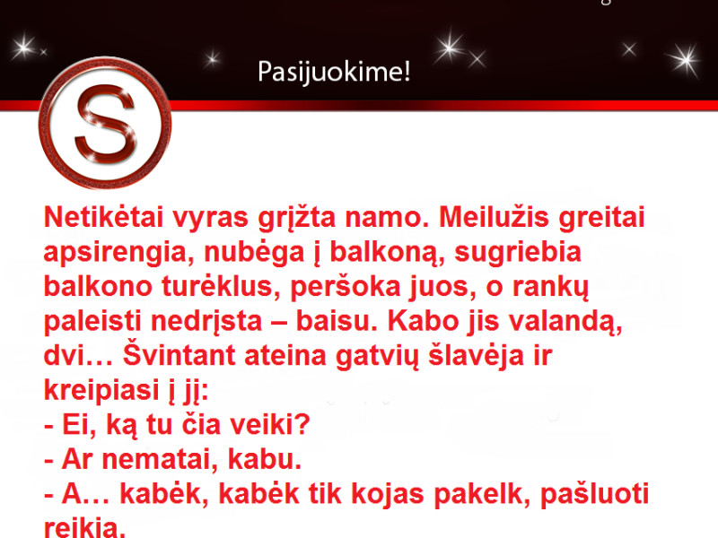 Meilužis balkone