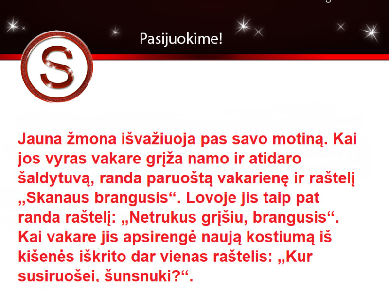 Žmonos raštelis