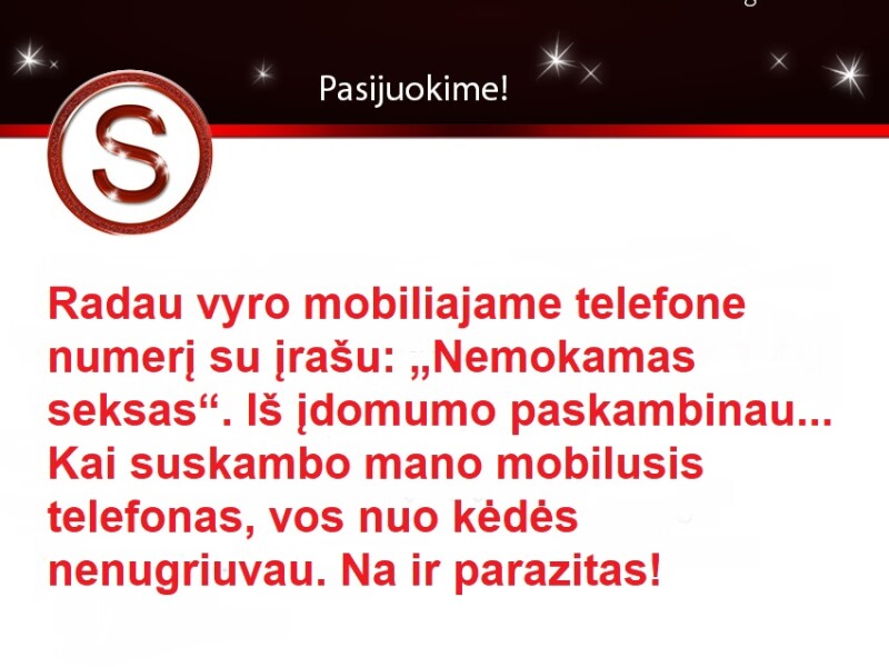 Naujas numeris vyro telefone